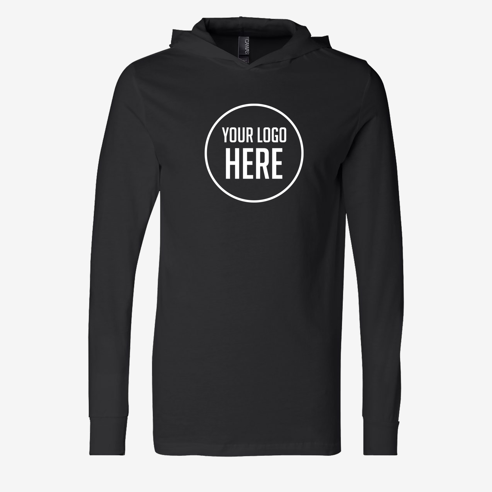 Black hoodied tee