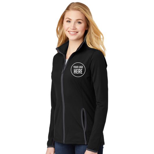 Sport-Tek® Ladies Contrast Full-Zip Jacket